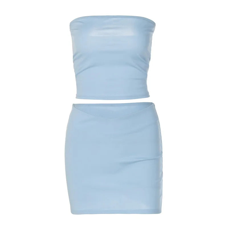 “Focus On Me” Women’s Sexy Y2K Style Two Piece Bodycon Outfit Set