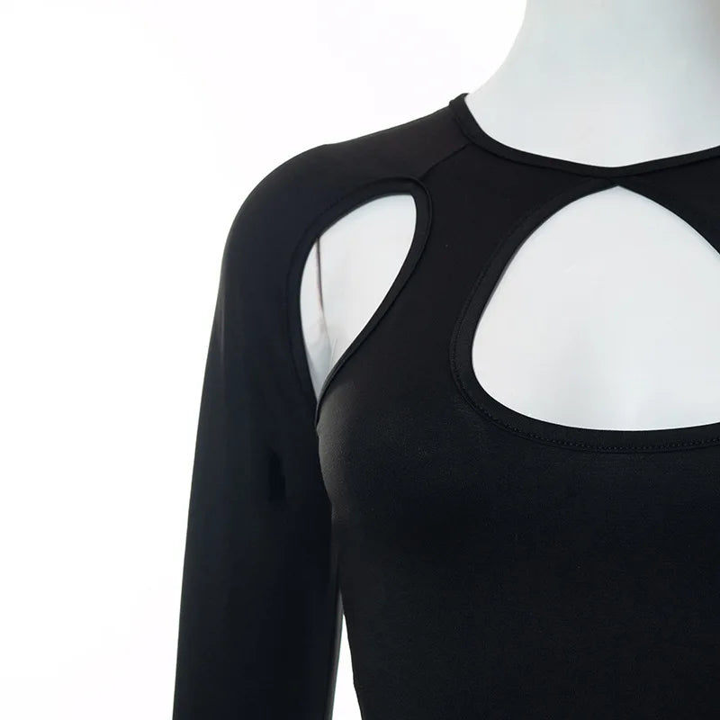 "Call Me Shallow" Y2K Style Long Sleeve Crop Top