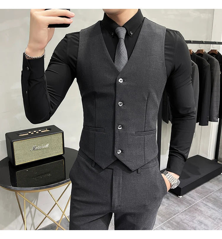 “Charon” Men’s Slim Fit 3 Piece Business Suit