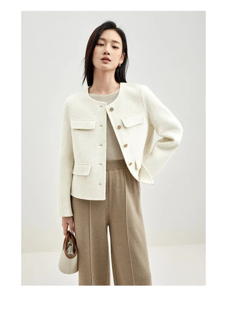“Lady” Women’s Double Faced Wool Cropped Jacket