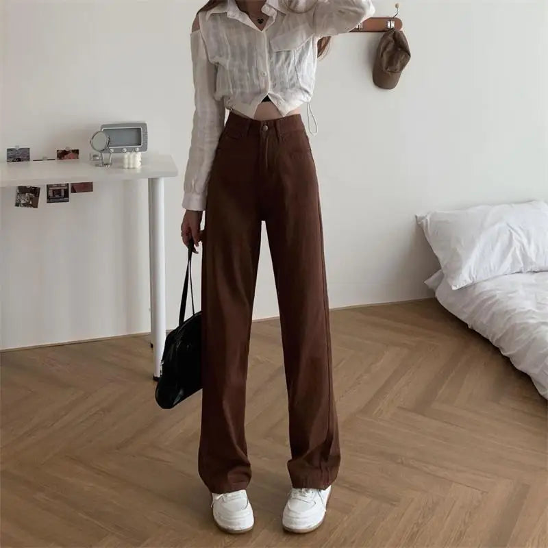 “Vintage Elations” Women’s Vintage Y2K Style Wide Leg Jeans