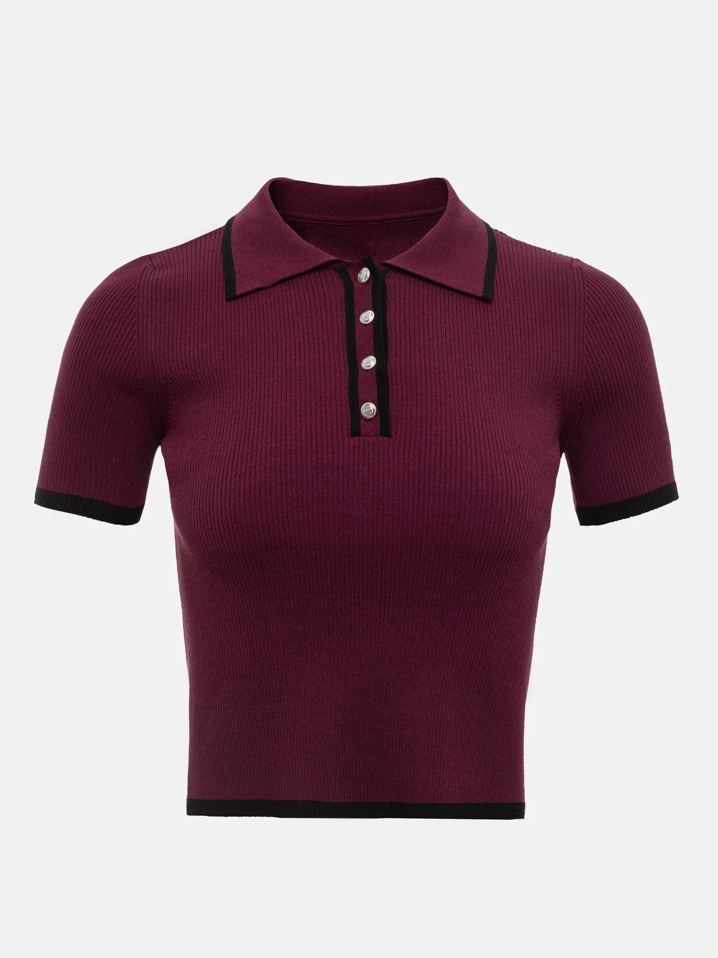 "Breeze" Women's Short Sleeve Knitted Polo Shirt