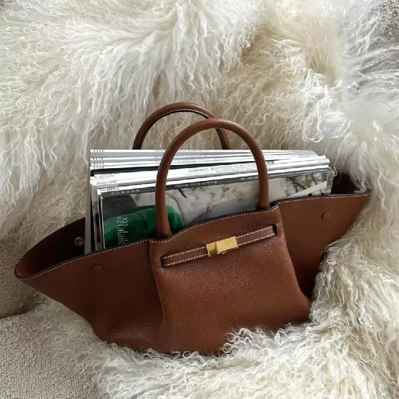 "Chlorella" Women's Designer Leather Tote Bag