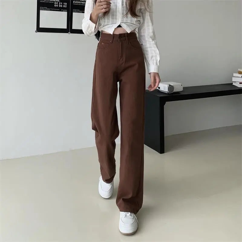 “Vintage Elations” Women’s Vintage Y2K Style Wide Leg Jeans