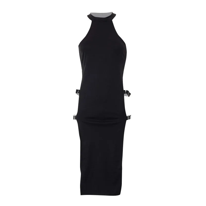 "Katana" Sexy Gothic Style High Split Side Y2k Style Women Dress