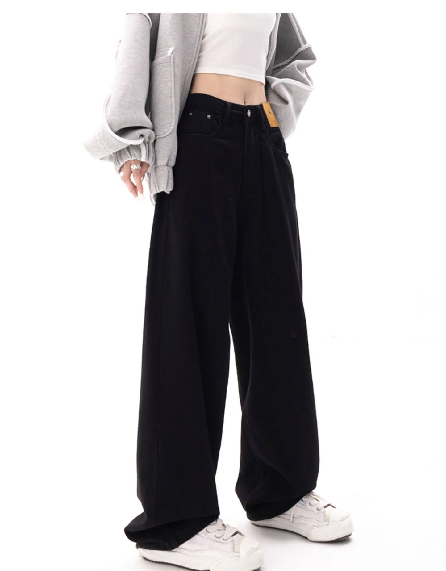 “The Z” Women’s Baggy Y2K Style High Waist Wide Leg Denim Pants