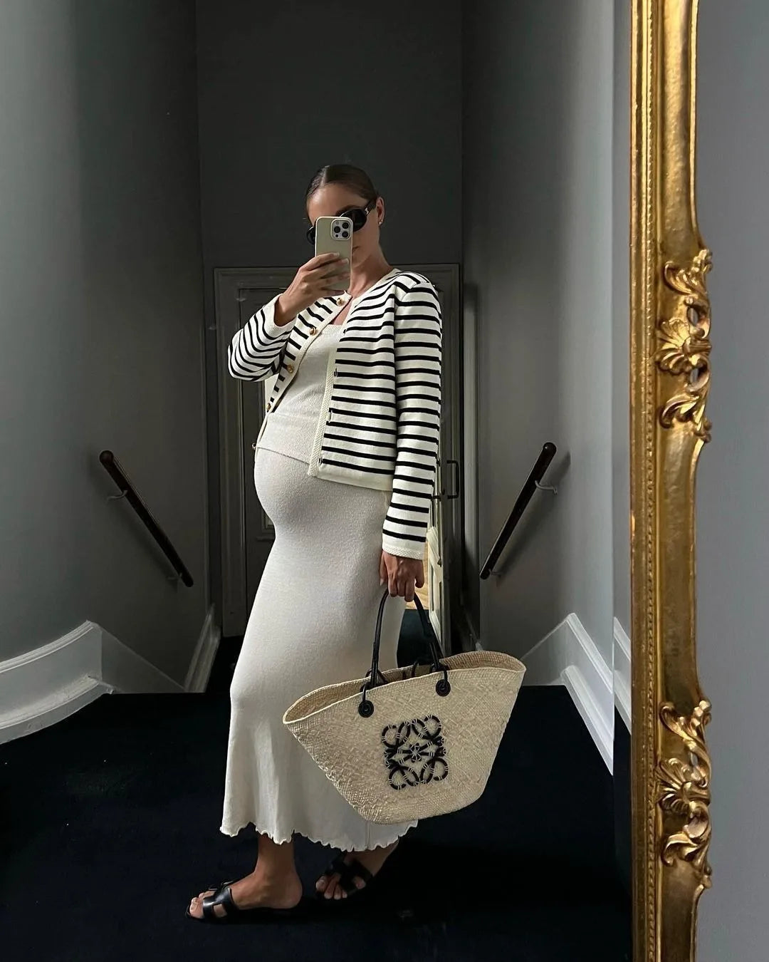 "Flossy" Women's Striped Knitted 2 Piece Outfit Set
