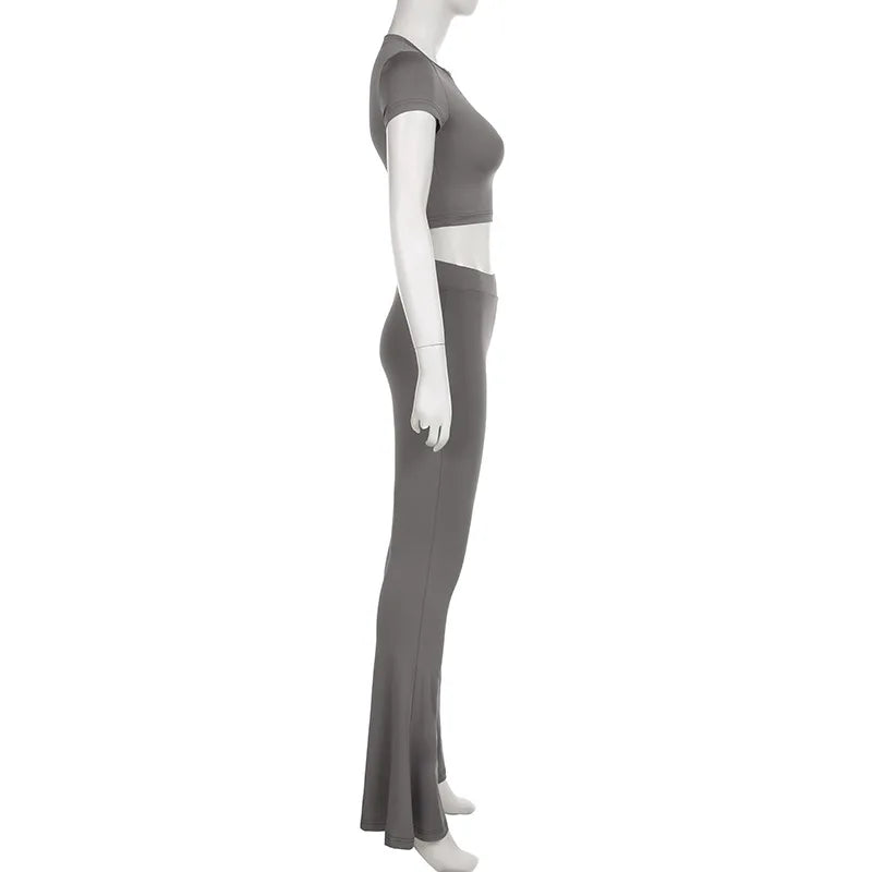 "Mi AOMR" Women's Casual Y2K Style 2 Piece Matching Outfit Set