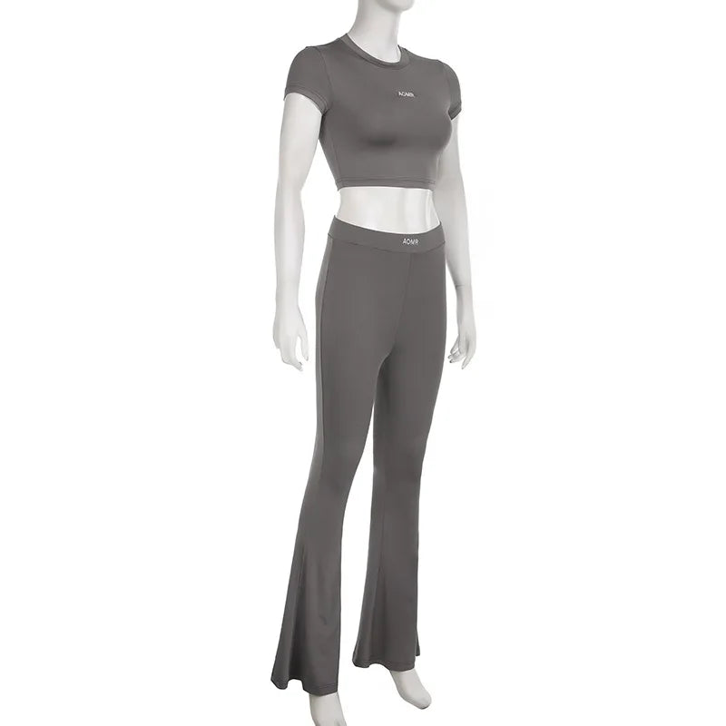 "Mi AOMR" Women's Casual Y2K Style 2 Piece Matching Outfit Set
