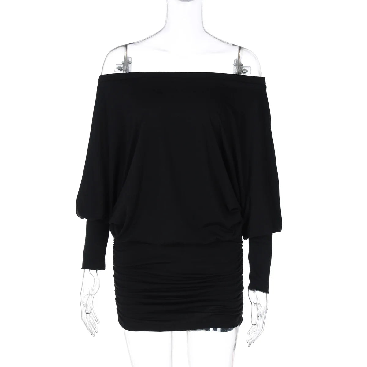 "Sunsets" Women's Off Shoulder See-Through Bodycon Mini Dress