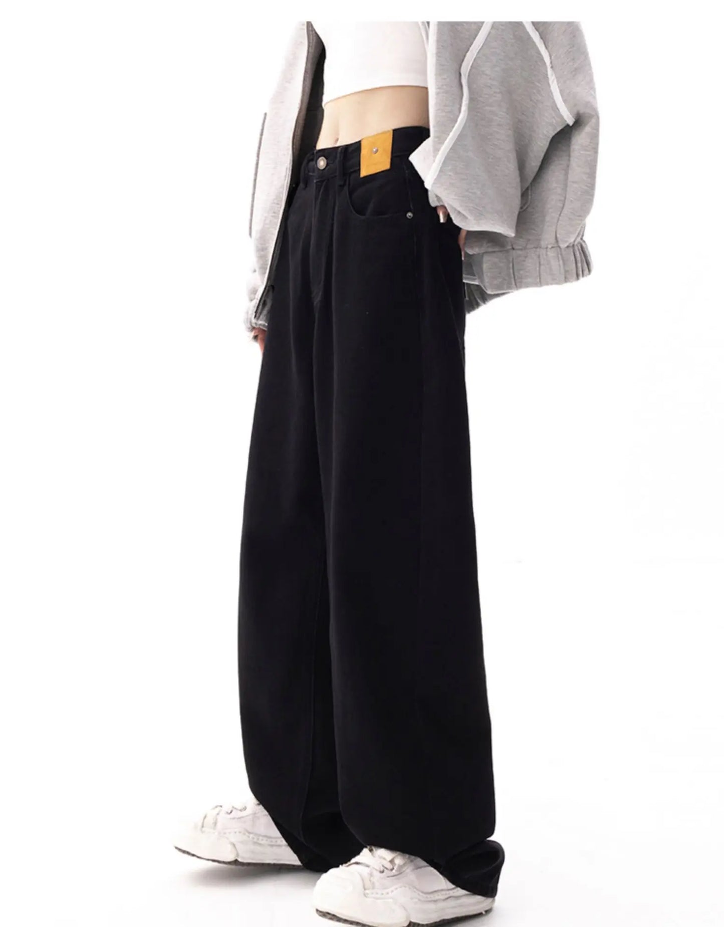 “The Z” Women’s Baggy Y2K Style High Waist Wide Leg Denim Pants