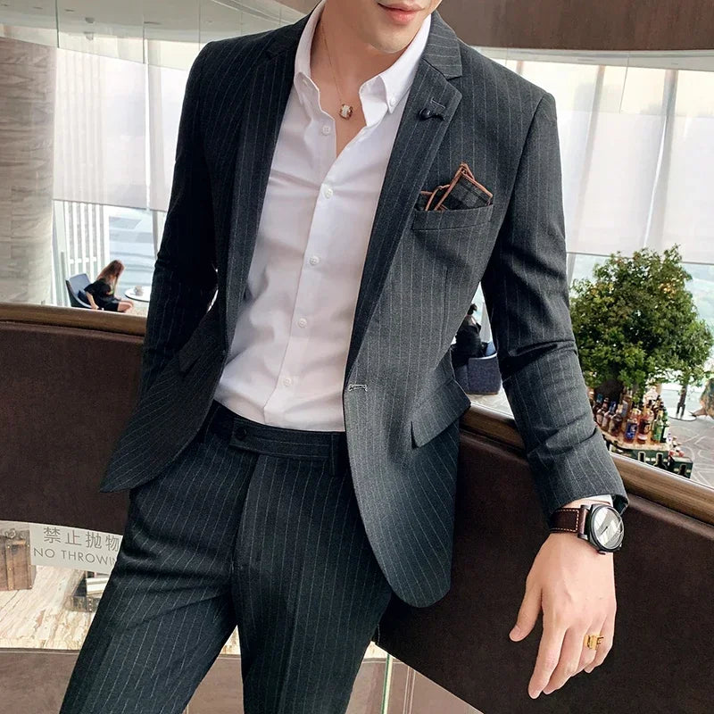 "Callan" Men's Plaid Business Suit