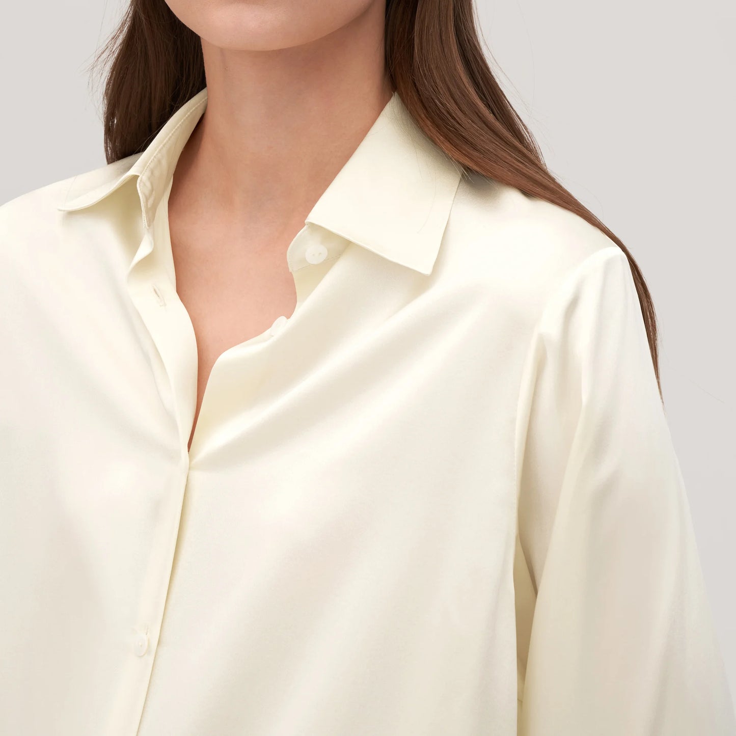 ”The Stone” Women’s Classic 22 Momme Silk Long Sleeve Blouse