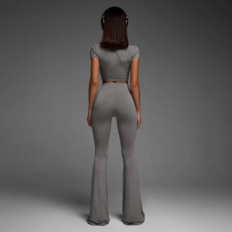 "Mi AOMR" Women's Casual Y2K Style 2 Piece Matching Outfit Set