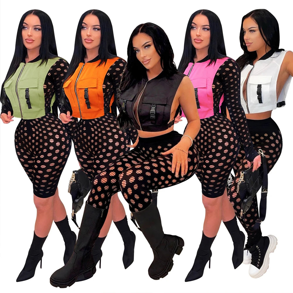 "Work It" Women's Sexy Sleeveless Cropped Waist Jacket