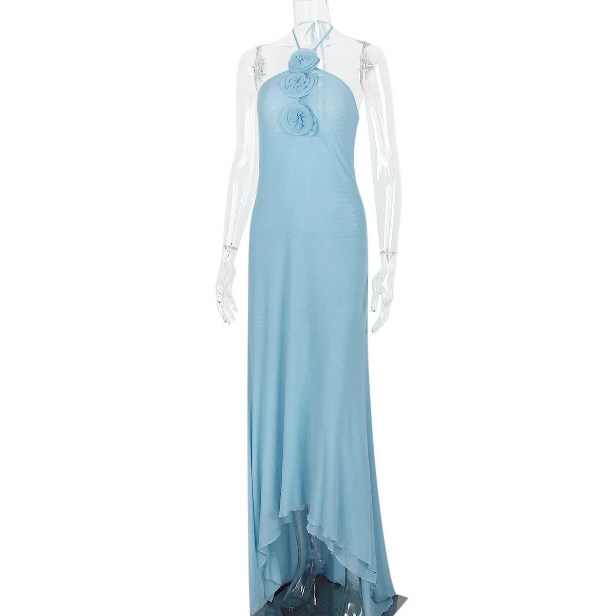 "Twilight" Women's Sexy Elegant Floral Print Elegant Halter Maxi Dress