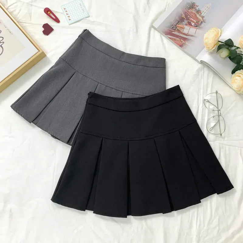 “Bring It On” Women’s Vintage Pleated High Waist Mini Skirt