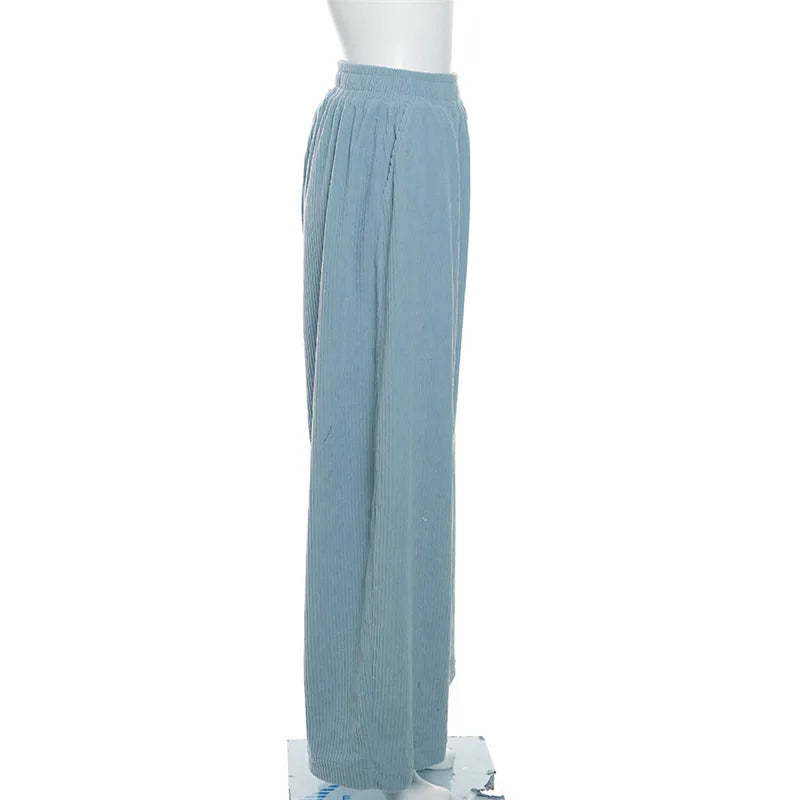 “Just Chillin” Women’s Baggy Oversized Y2K Style Corduroy Sweatpants
