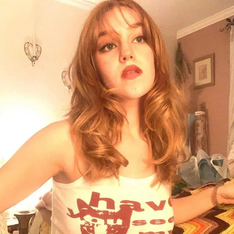 “Zesty Aesthetic” Vintage Y2k Style Vintage Sleeveless Tank Top
