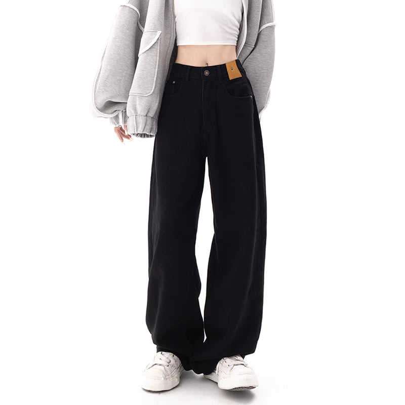 “The Z” Women’s Baggy Y2K Style High Waist Wide Leg Denim Pants