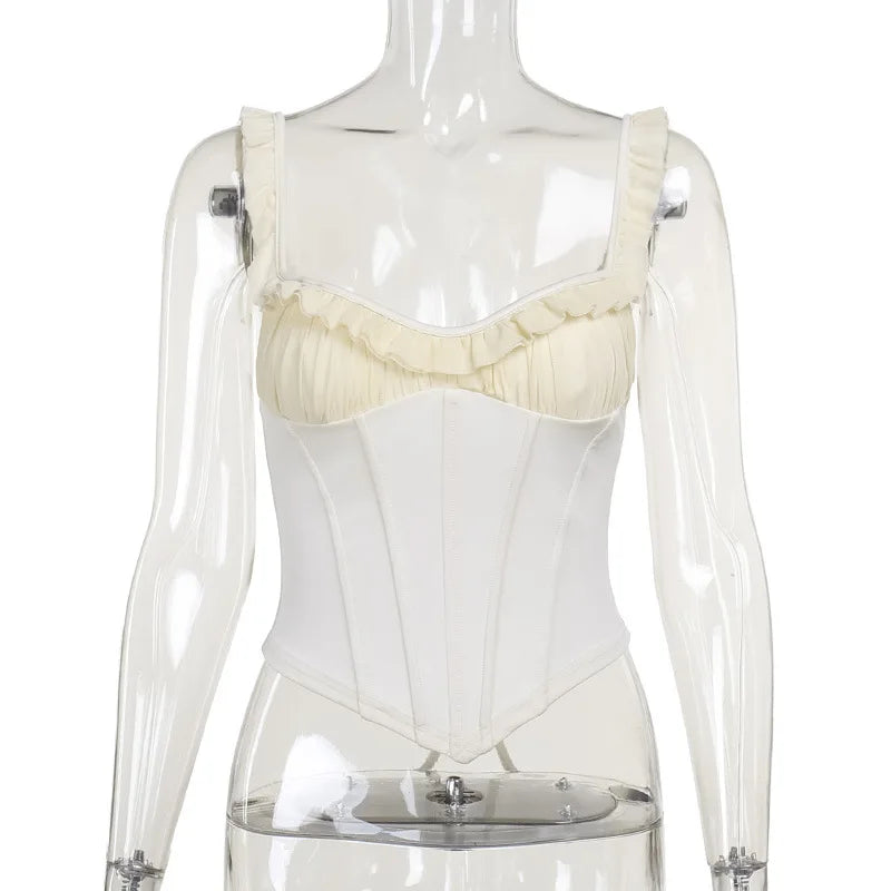 "Conquest" Women's Y2K Style Low Cut Backless Outfit Set