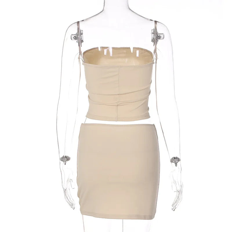 “Focus On Me” Women’s Sexy Y2K Style Two Piece Bodycon Outfit Set