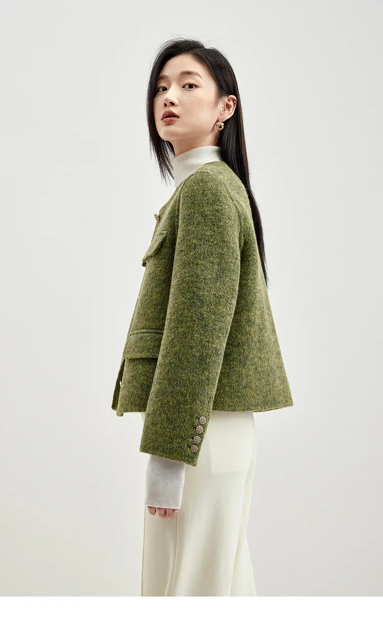 “Lady” Women’s Double Faced Wool Cropped Jacket