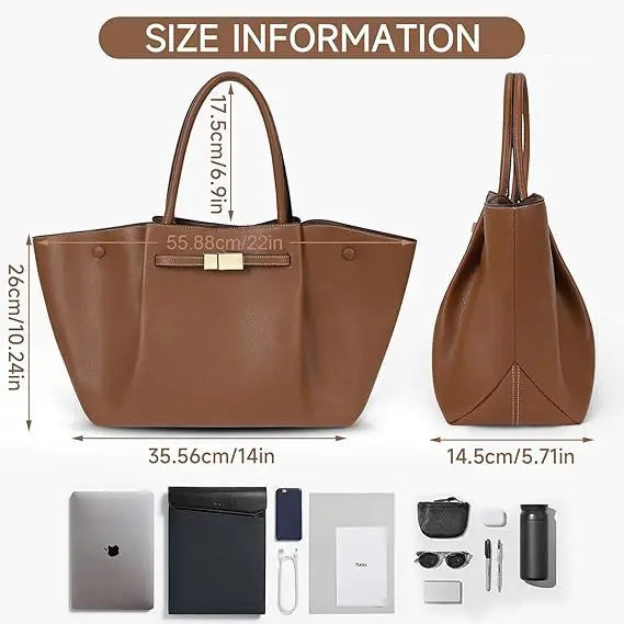 "Chlorella" Women's Designer Leather Tote Bag