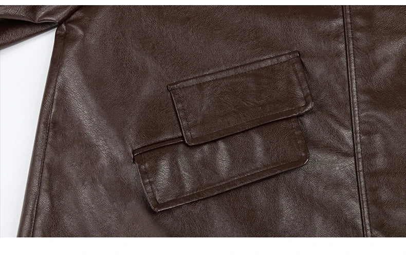 "Trinity" Women's Waterproof Long Sleeve Oversized Faux Leather Jacket
