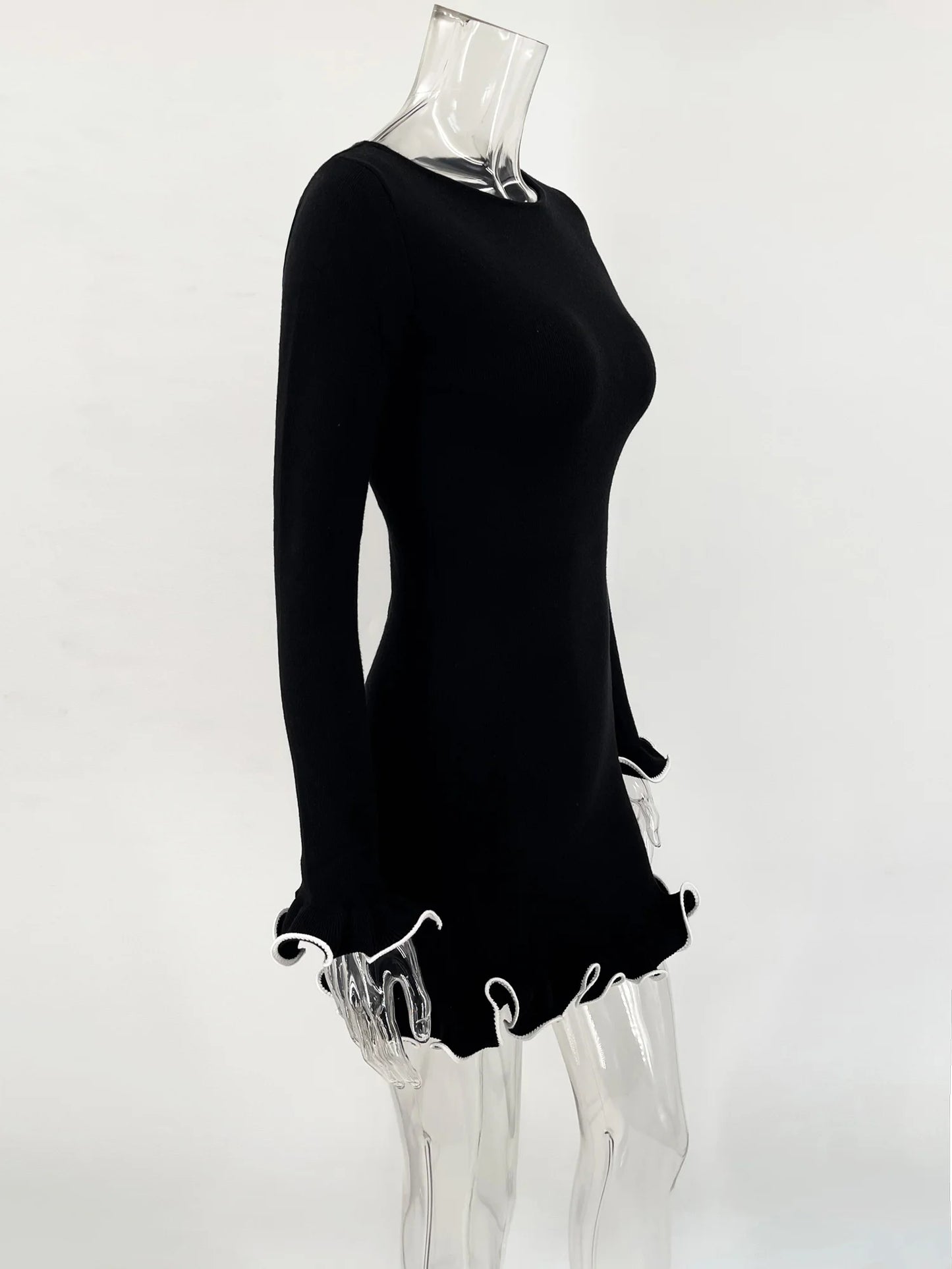 "Decadent" Elegant Knitted Mini Dress