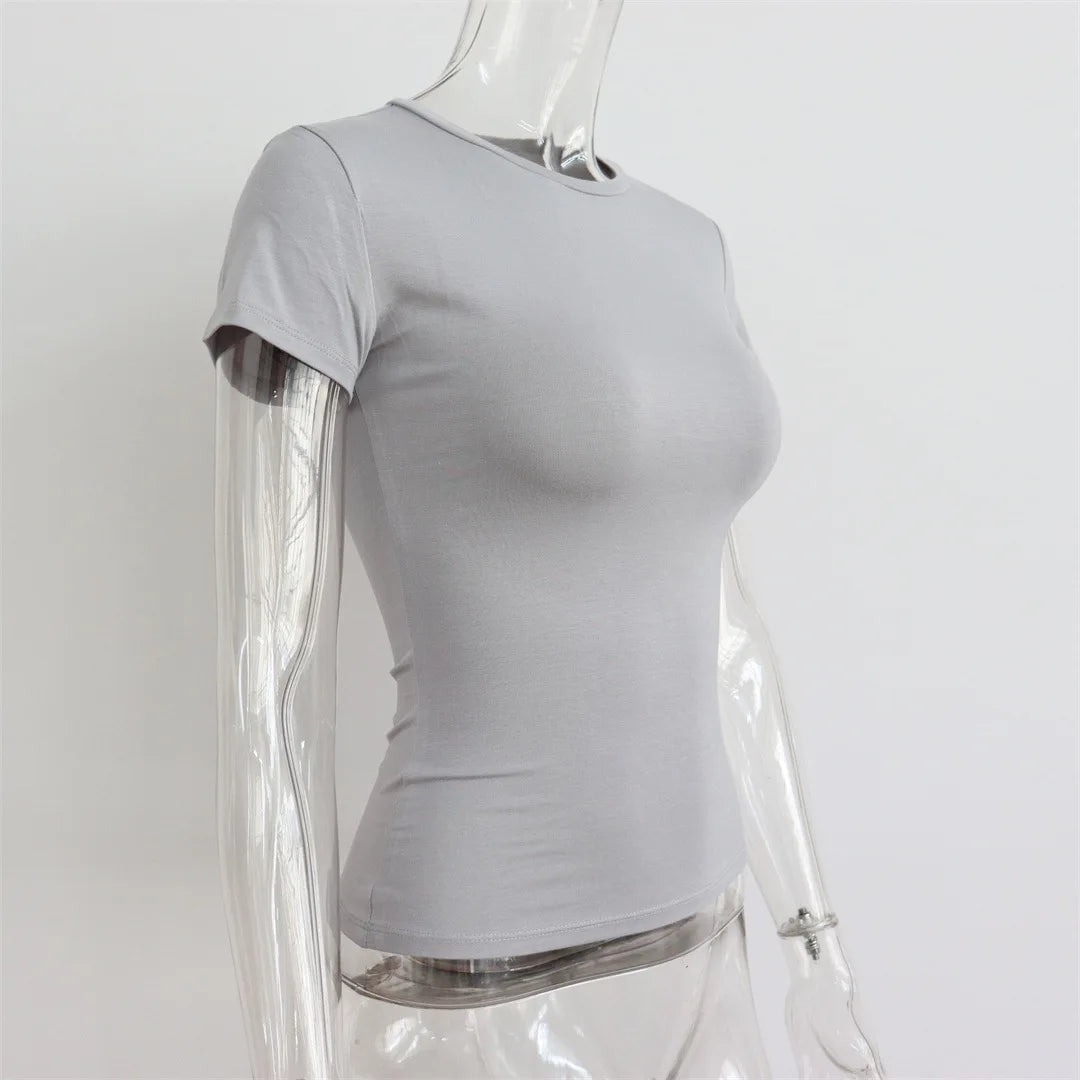 "Lé Tee" Women's Short Sleeve Casual Crop Top
