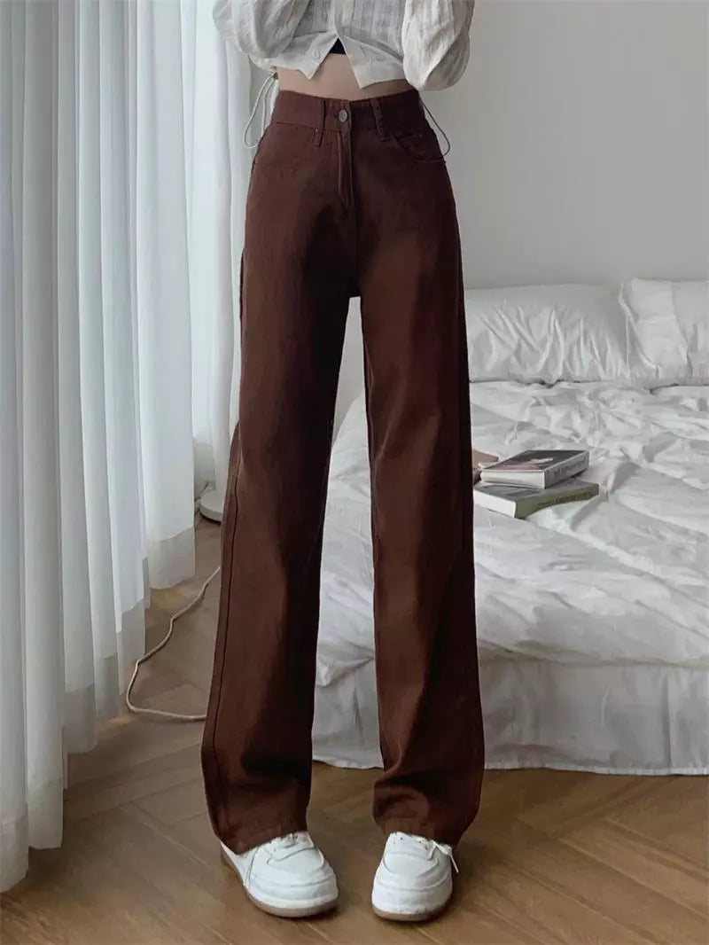 “Vintage Elations” Women’s Vintage Y2K Style Wide Leg Jeans