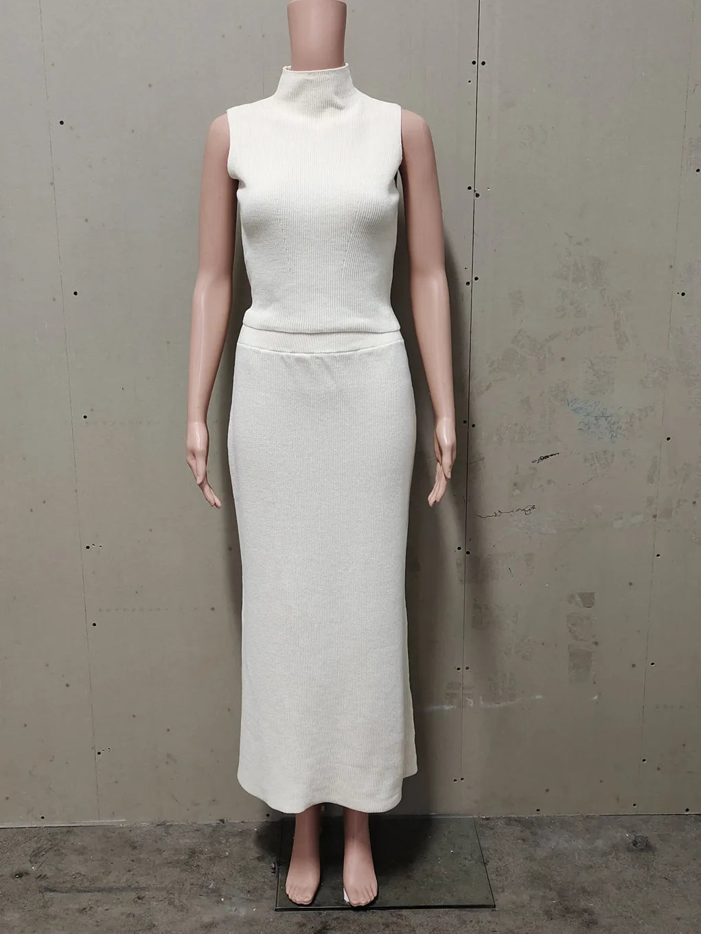 "Tuu LaRose" Women's Elegant Knitted Two-piece Maxi Skirt Set