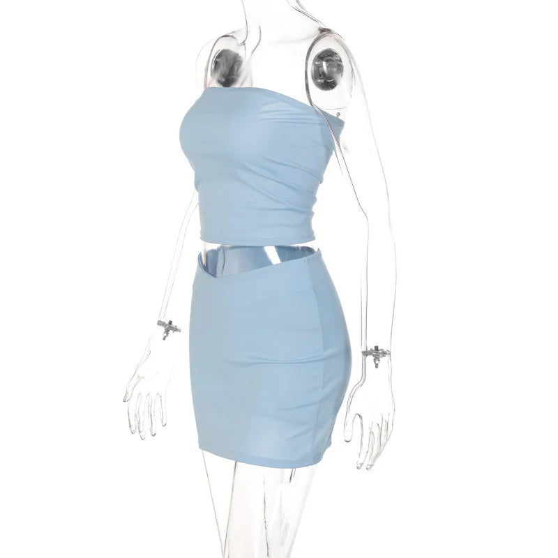 “Focus On Me” Women’s Sexy Y2K Style Two Piece Bodycon Outfit Set