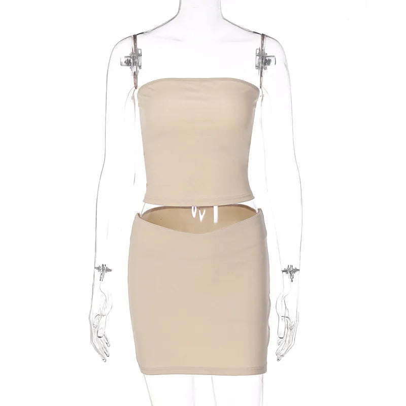“Focus On Me” Women’s Sexy Y2K Style Two Piece Bodycon Outfit Set