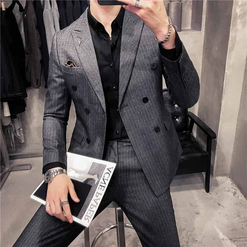"Callan" Men's Plaid Business Suit