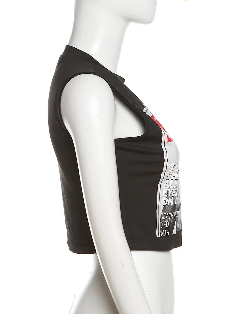 "Makaveli" Women's Y2K Style Graphic Print Tank Top
