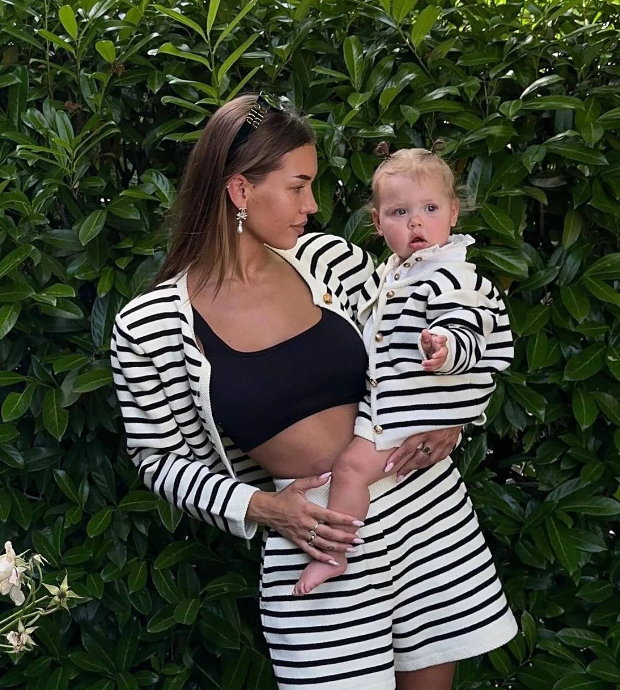 "Flossy" Women's Striped Knitted 2 Piece Outfit Set