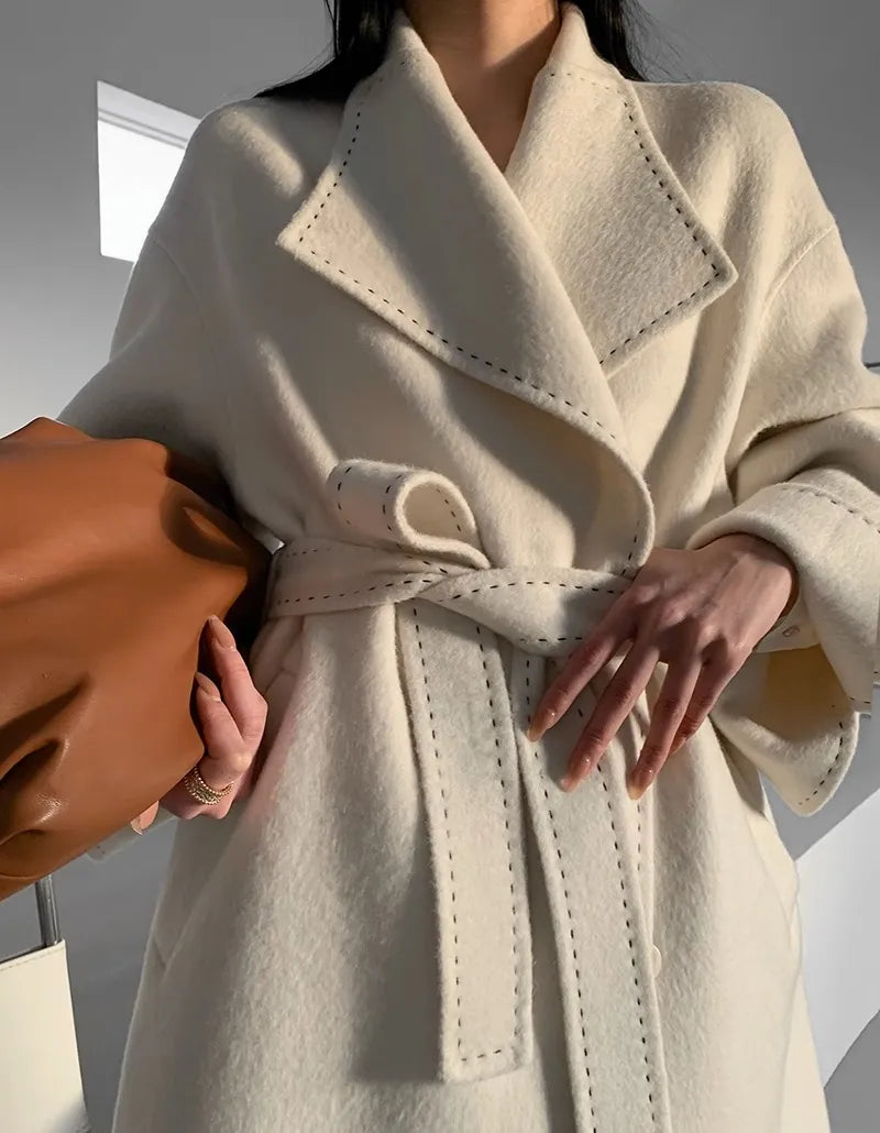“Grandeur” Women’s Double-Sided Designer Oversized Cashmere Coat
