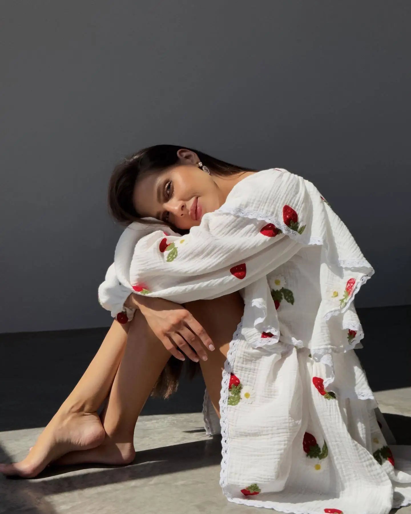 “Binded Lovers” Women’s Casual Long Sleeve 2 Piece Linen Outfit Set