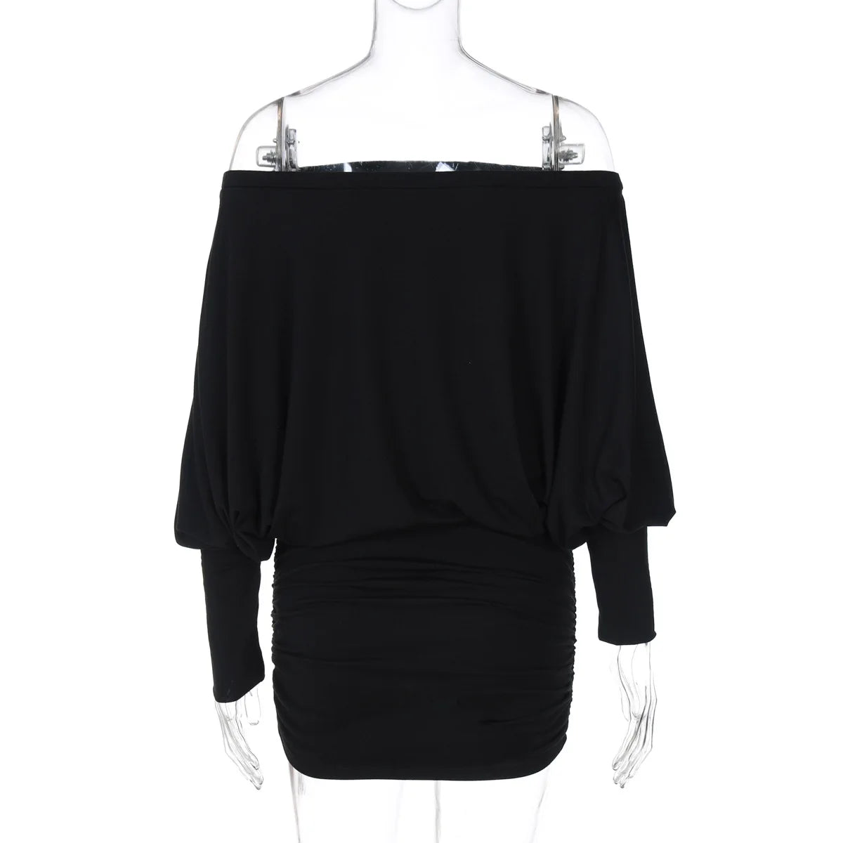 "Sunsets" Women's Off Shoulder See-Through Bodycon Mini Dress