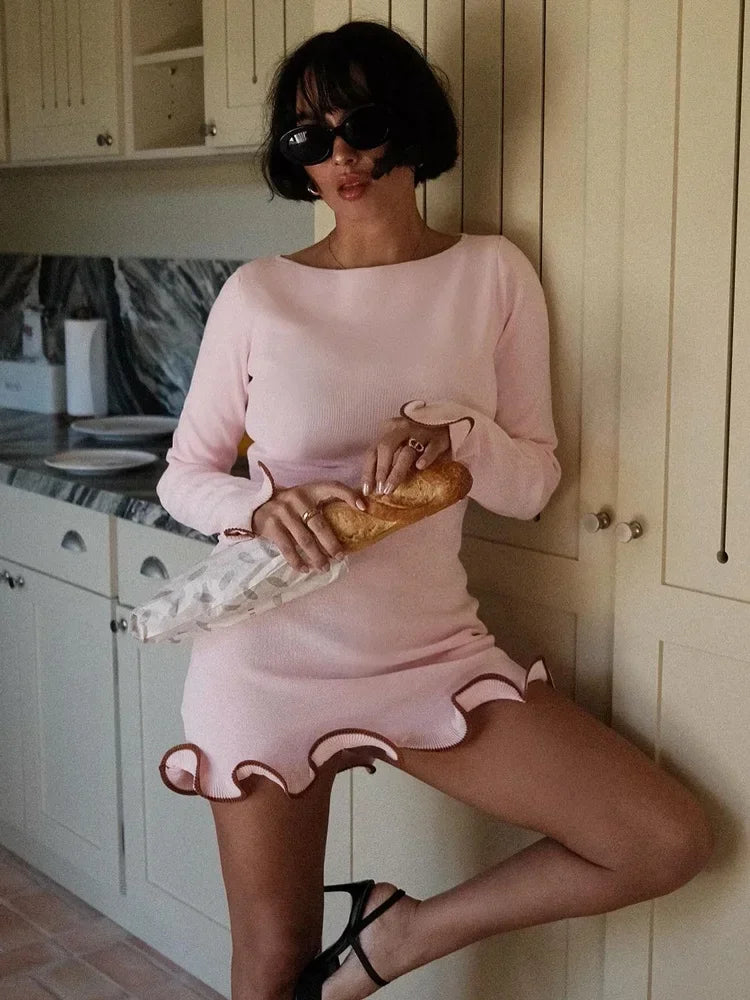 "Decadent" Elegant Knitted Mini Dress