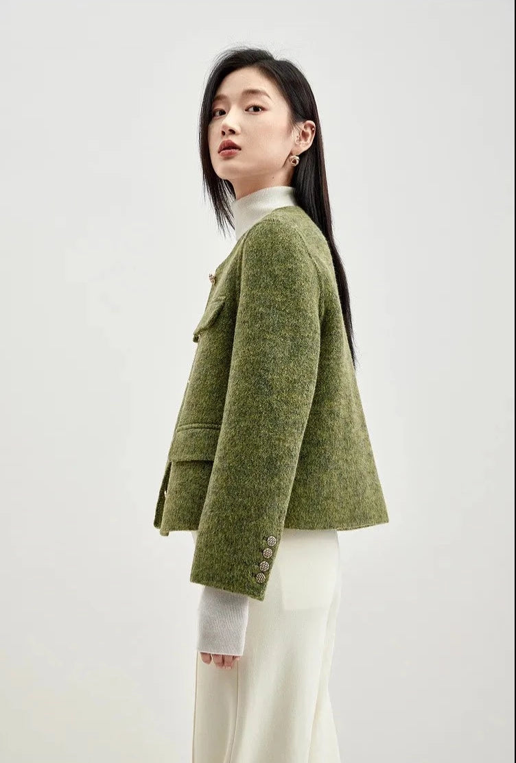 “Lady” Women’s Double Faced Wool Cropped Jacket