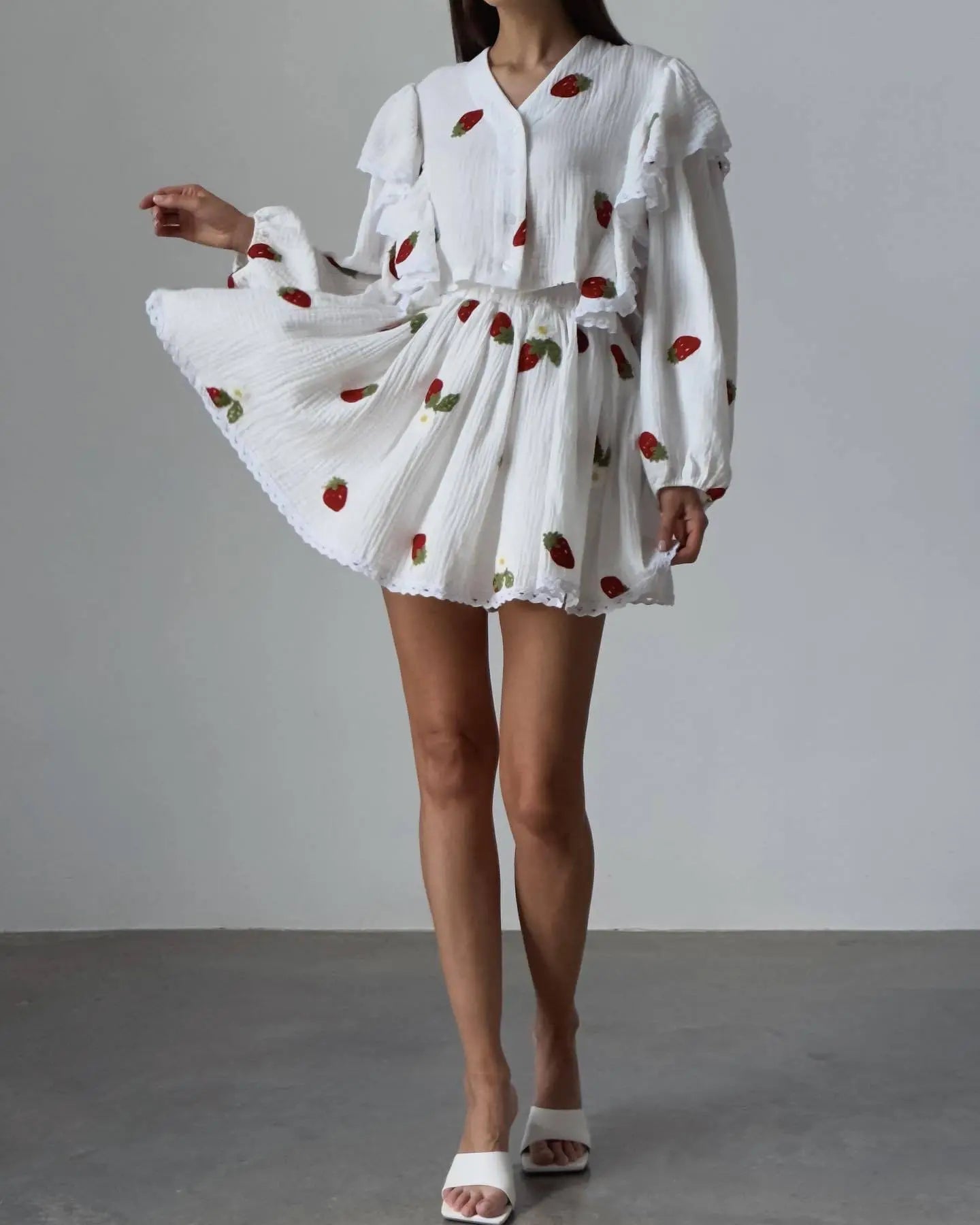 “Binded Lovers” Women’s Casual Long Sleeve 2 Piece Linen Outfit Set