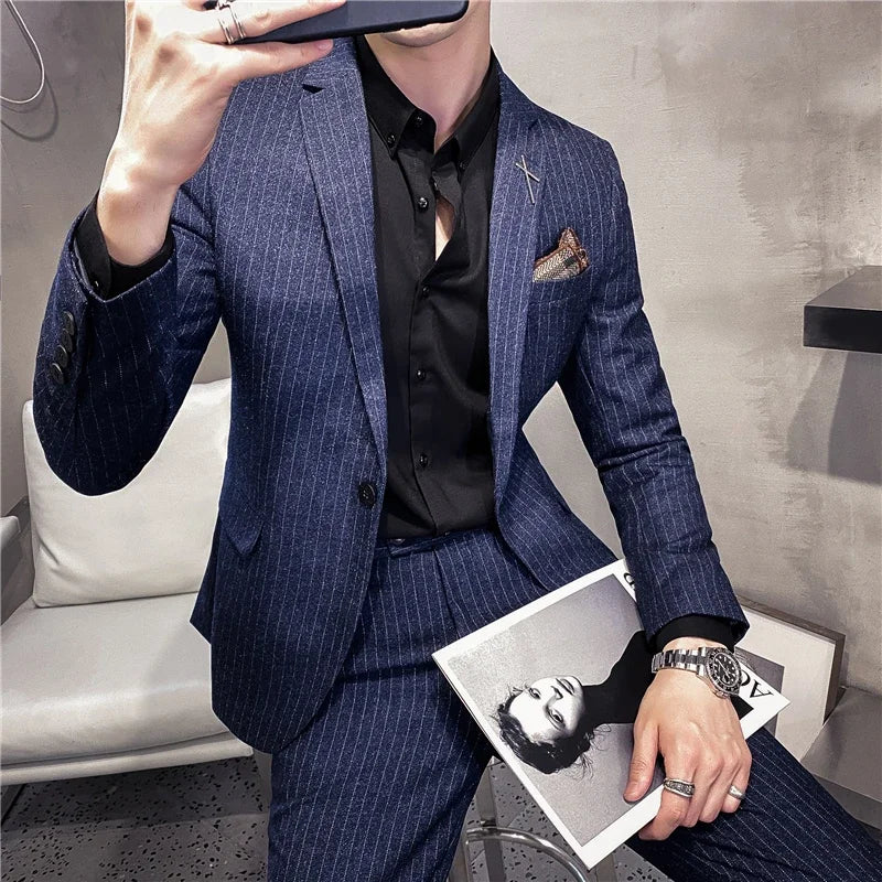 "Callan" Men's Plaid Business Suit