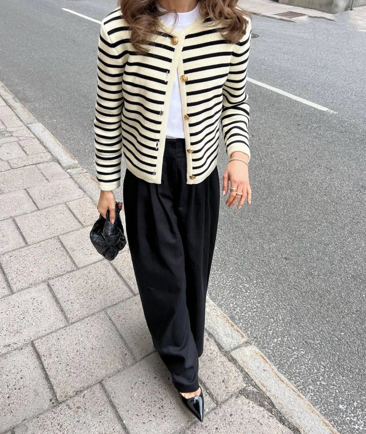 "Flossy" Women's Striped Knitted 2 Piece Outfit Set