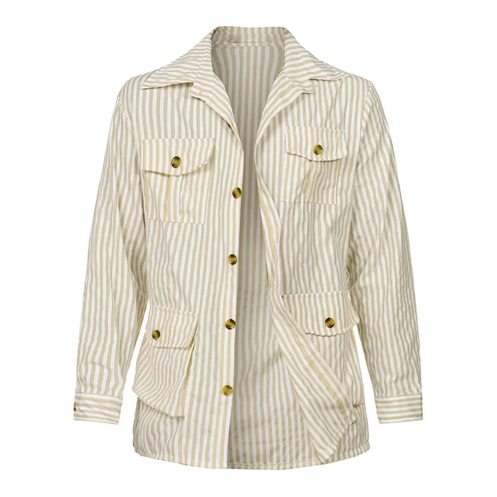 “Dreamin” Men's Casual Long Sleeve Striped Shirt