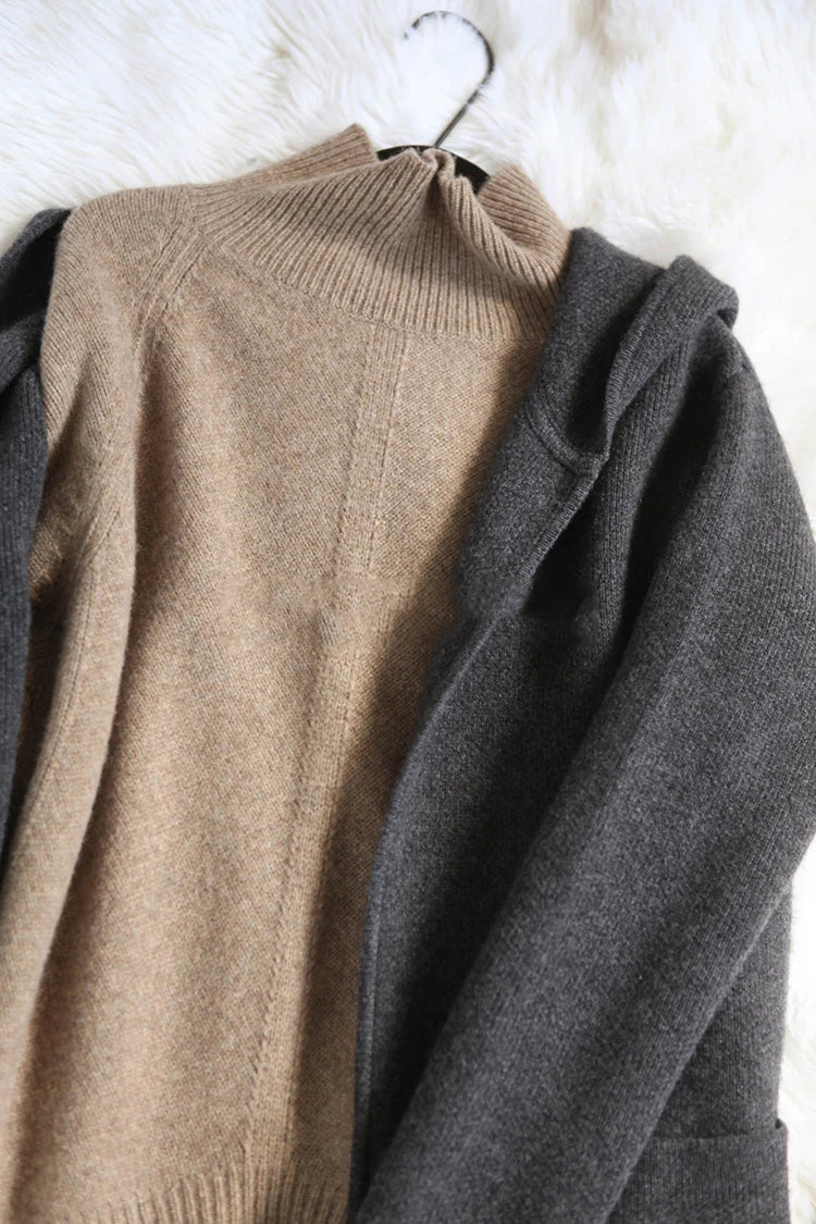 “Autumn” Women’s Paragraph Knitted Designer Cashmere Sweater