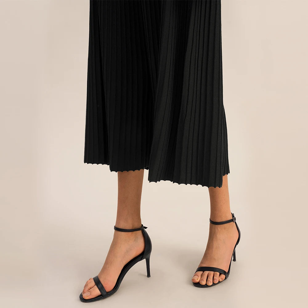 ”Ashley” Silk Knitted Long Sleeve Maxi Dress