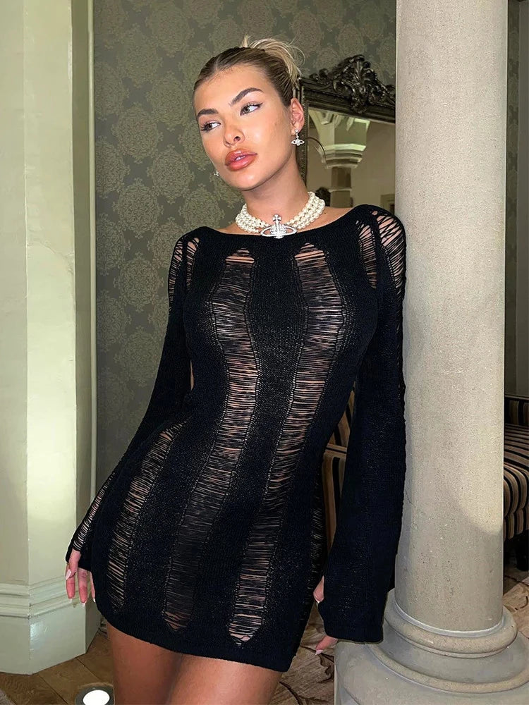 "Magic" Sexy Y2K Style Backless Bodycon Mini Dress